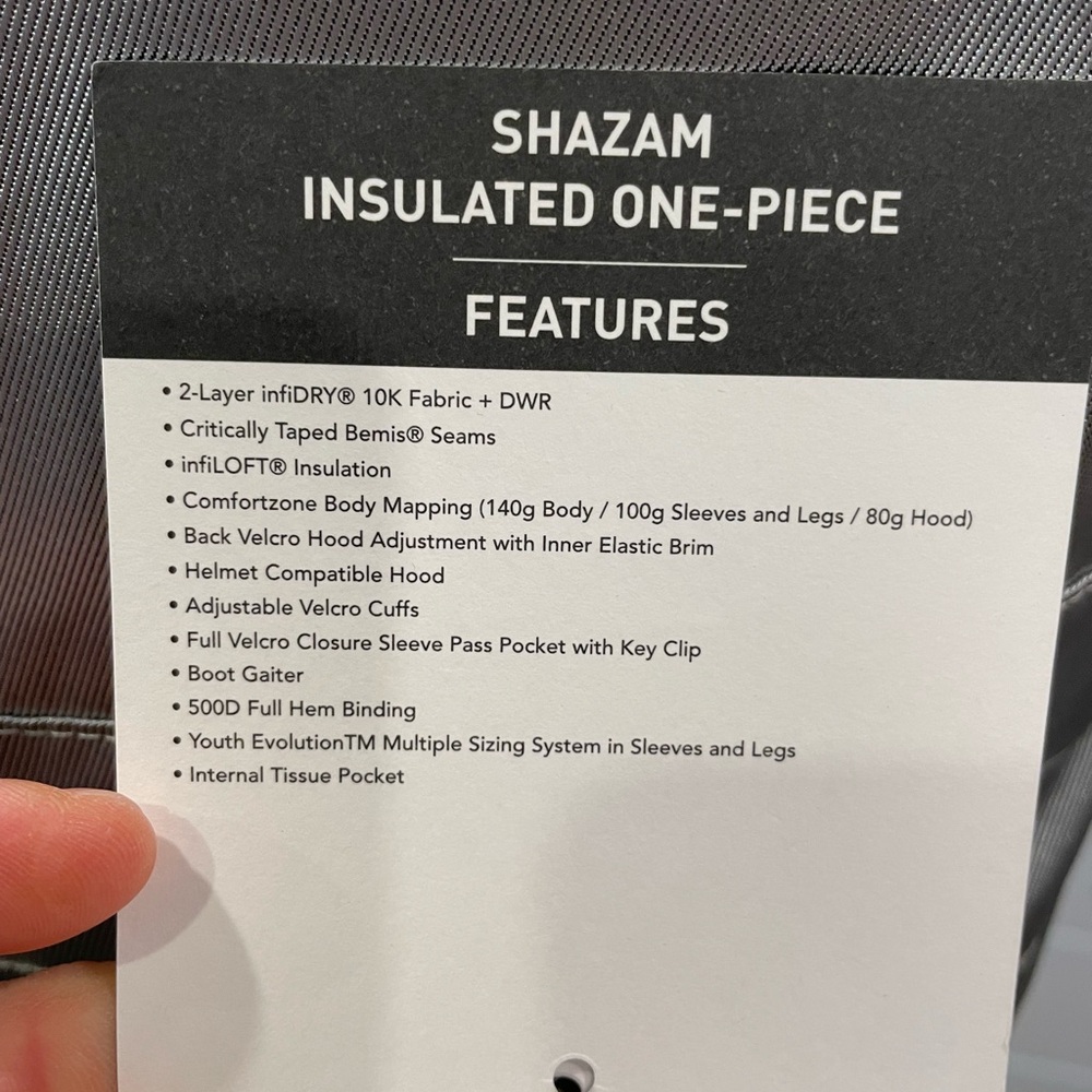 SOLD!! 686 x NASA Boys Shazam Insulated One Piece Snowsuit Silver BNWT Size XS - Picture 9 of 15